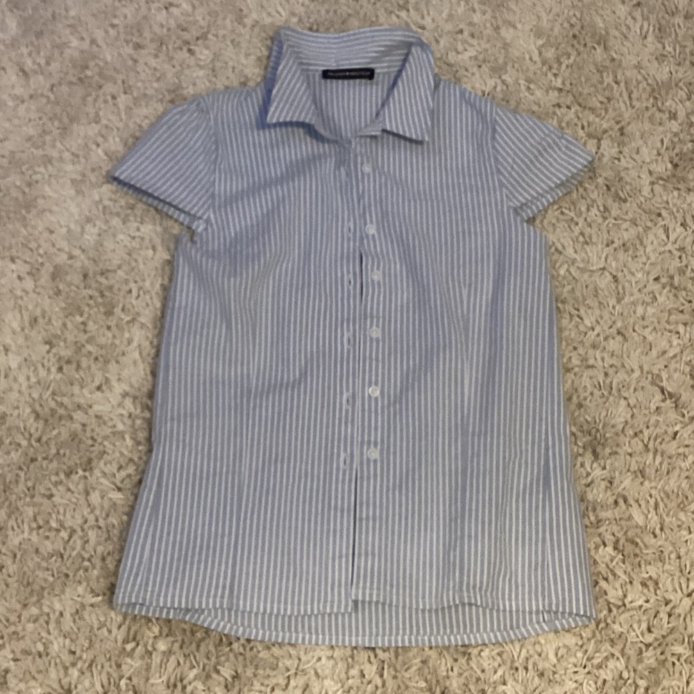 Brandy Melville Light Blue Striped Shirt